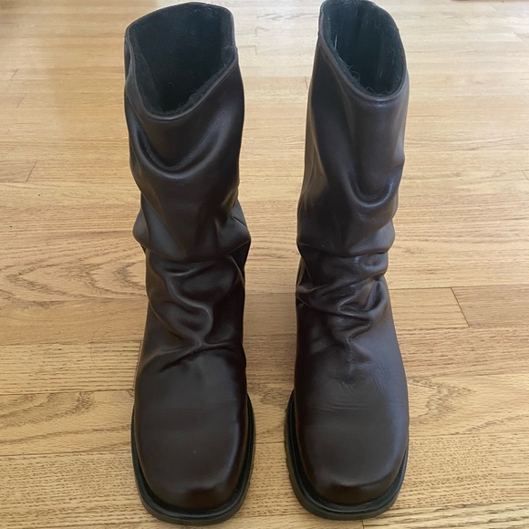 Siberian Husky Womens Ankle Boots Booties Dark Chocolate Brown 7 D Soft Leather - Picture 4 of 16